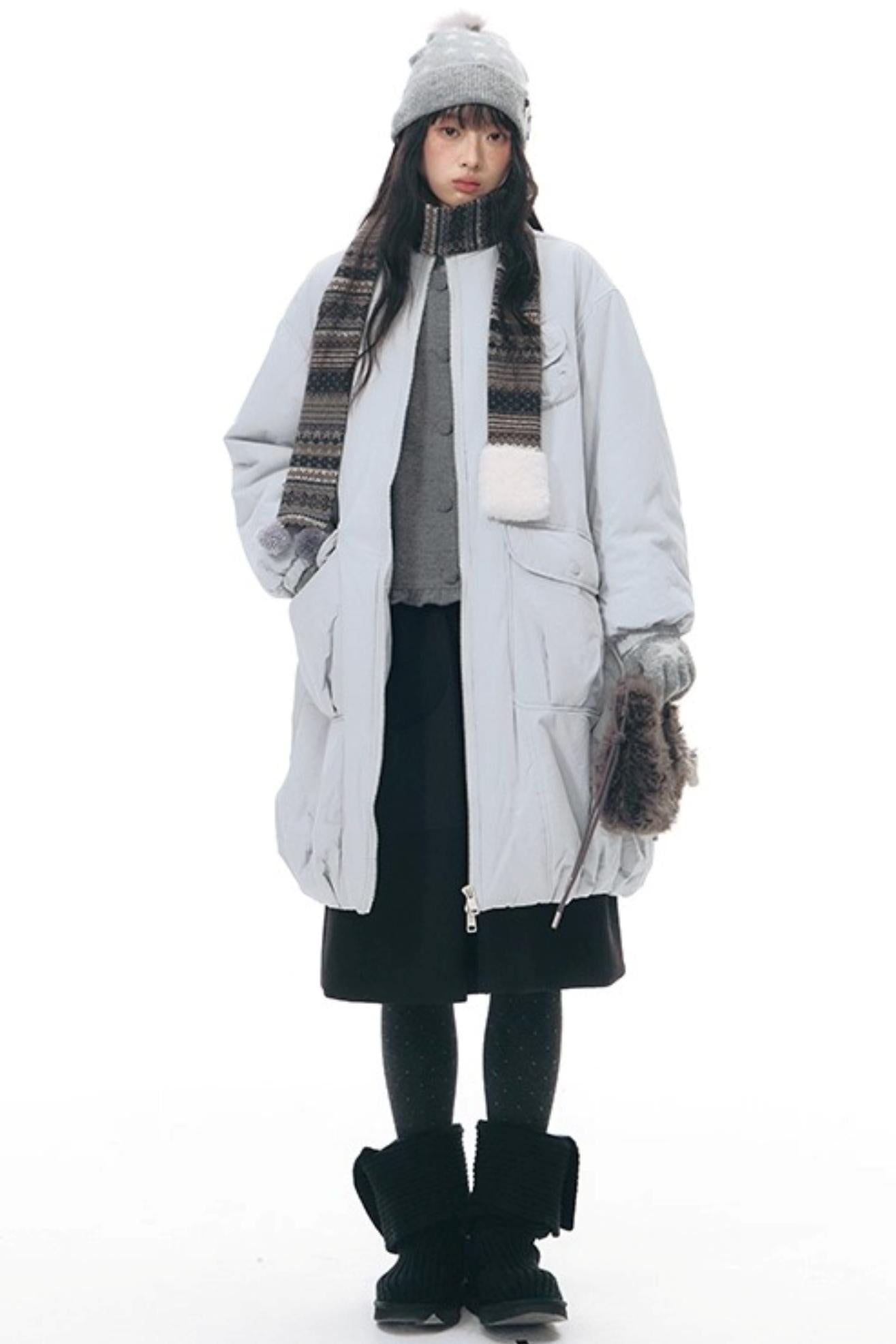 Textured Quilted A-Line Skirt