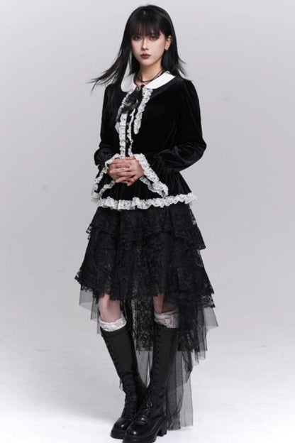 Velvet French Court Top