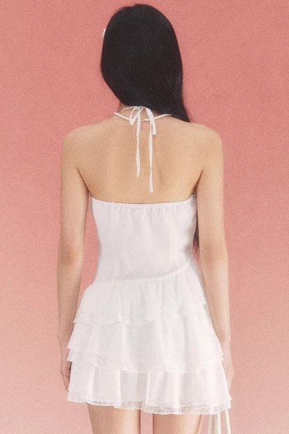 Ruffled Halter Neck Dress
