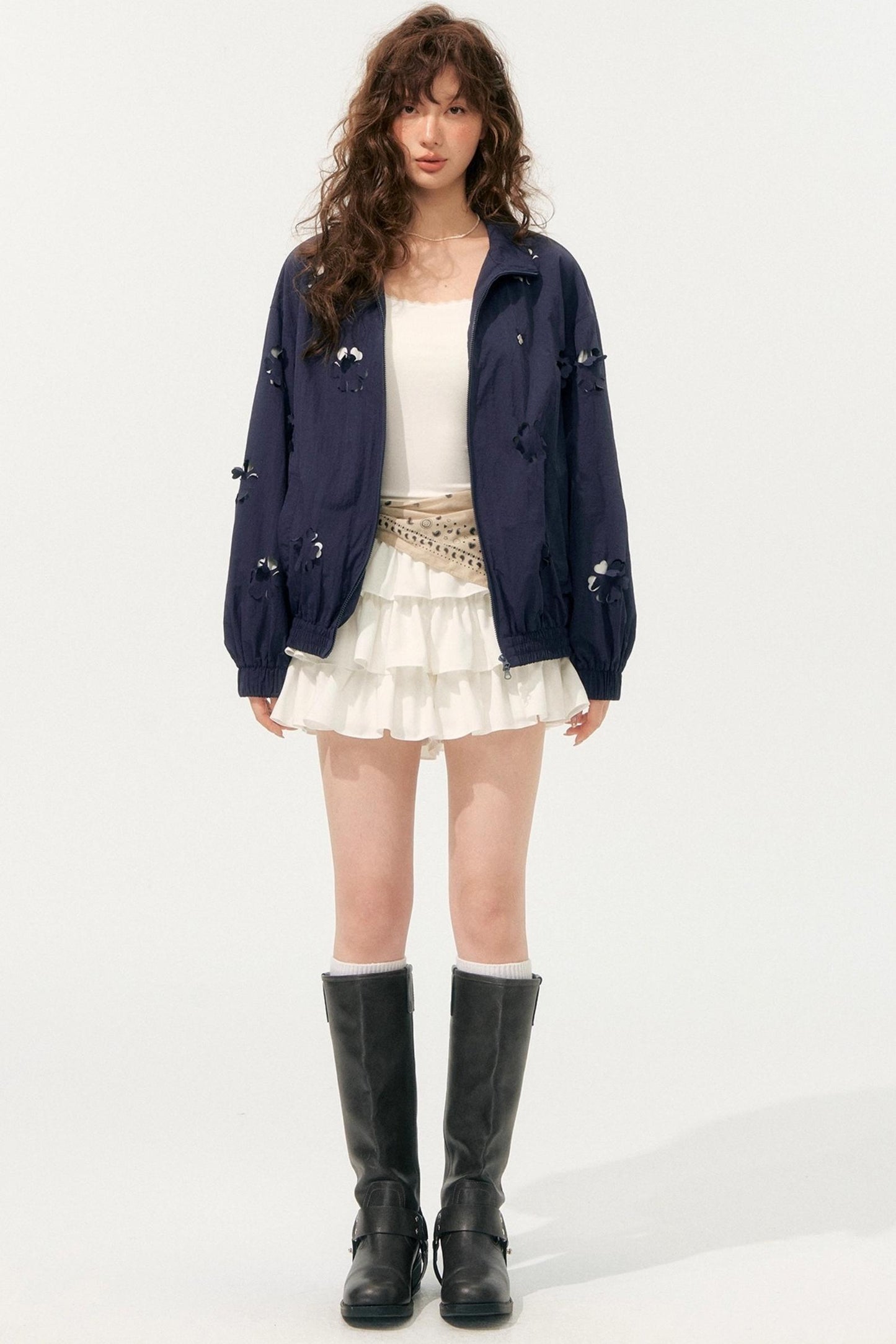 Autumn Cropped Flower Jacket