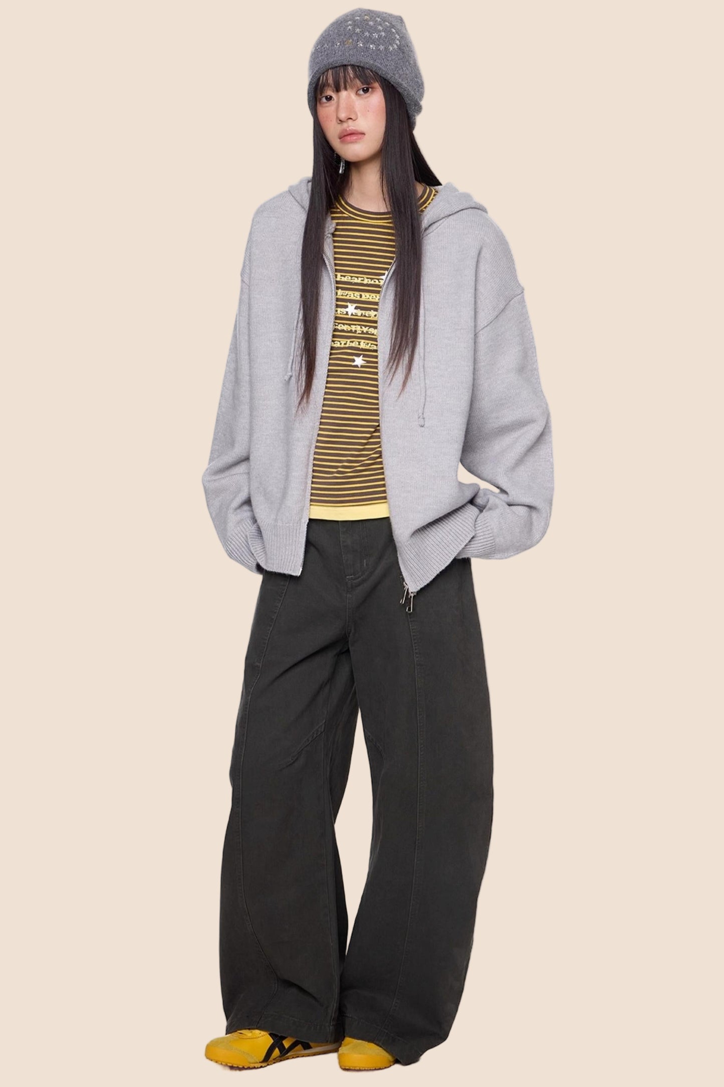 Fall Knit Hooded Cardigan