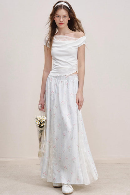 French Floral Lace Skirt