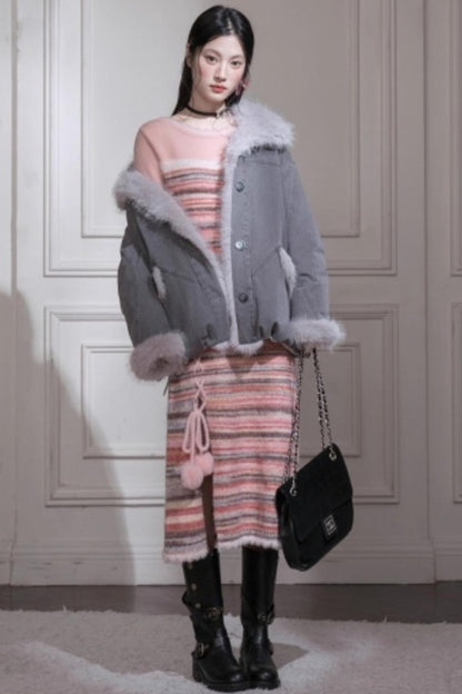 Iridescent Gradient Knit Dress