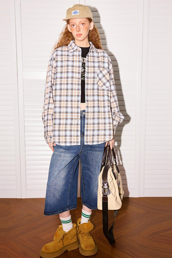 Retro Loose Check Shirt