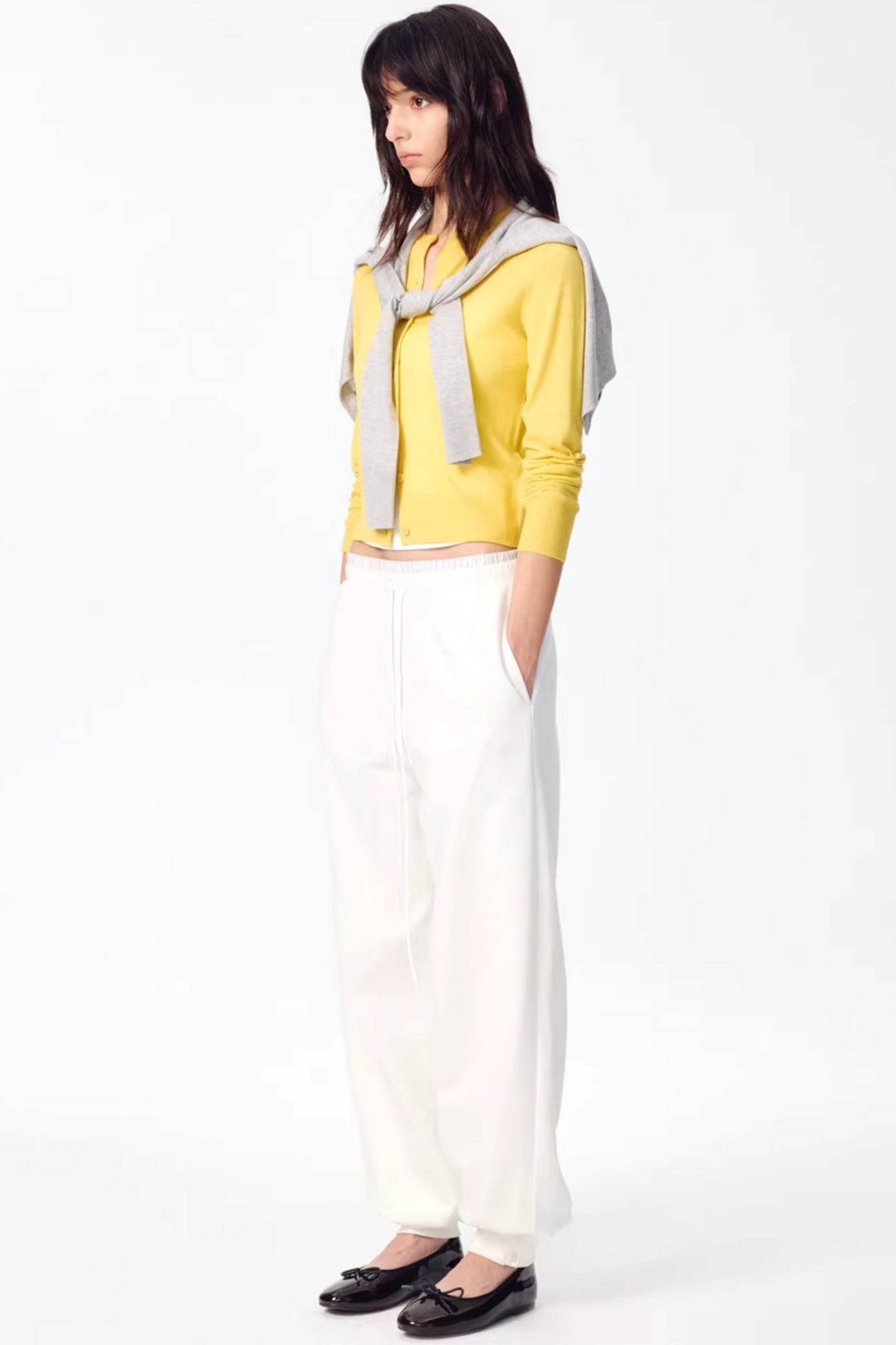 Patchwork Double Waistband Jogger Pants