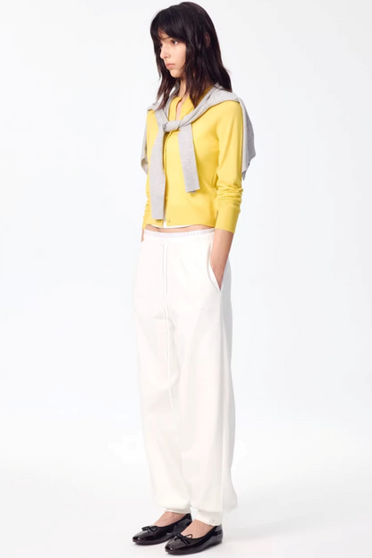 Patchwork Double Waistband Jogger Pants