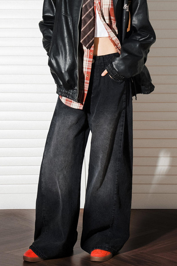 Straight Casual Split Jeans Pants