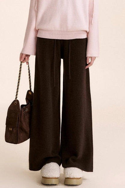 Rose Wool Hooded Knit Set-Up