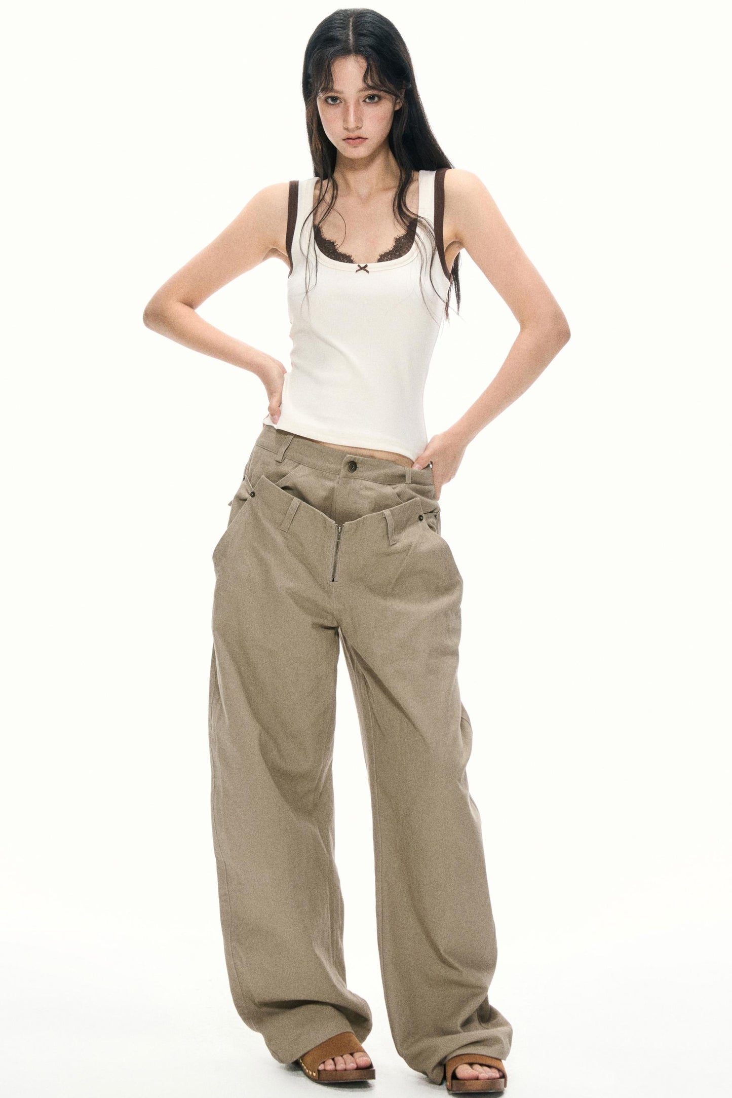 Layered Look Strap Vest