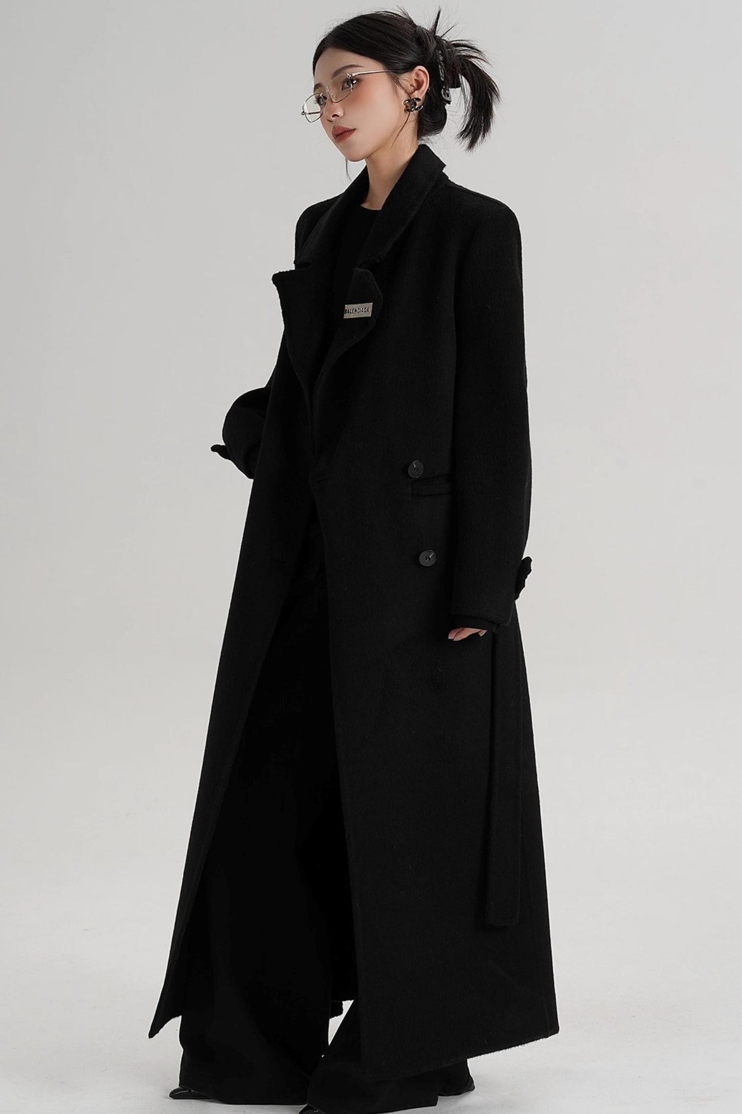Temperament Long Wool Coat