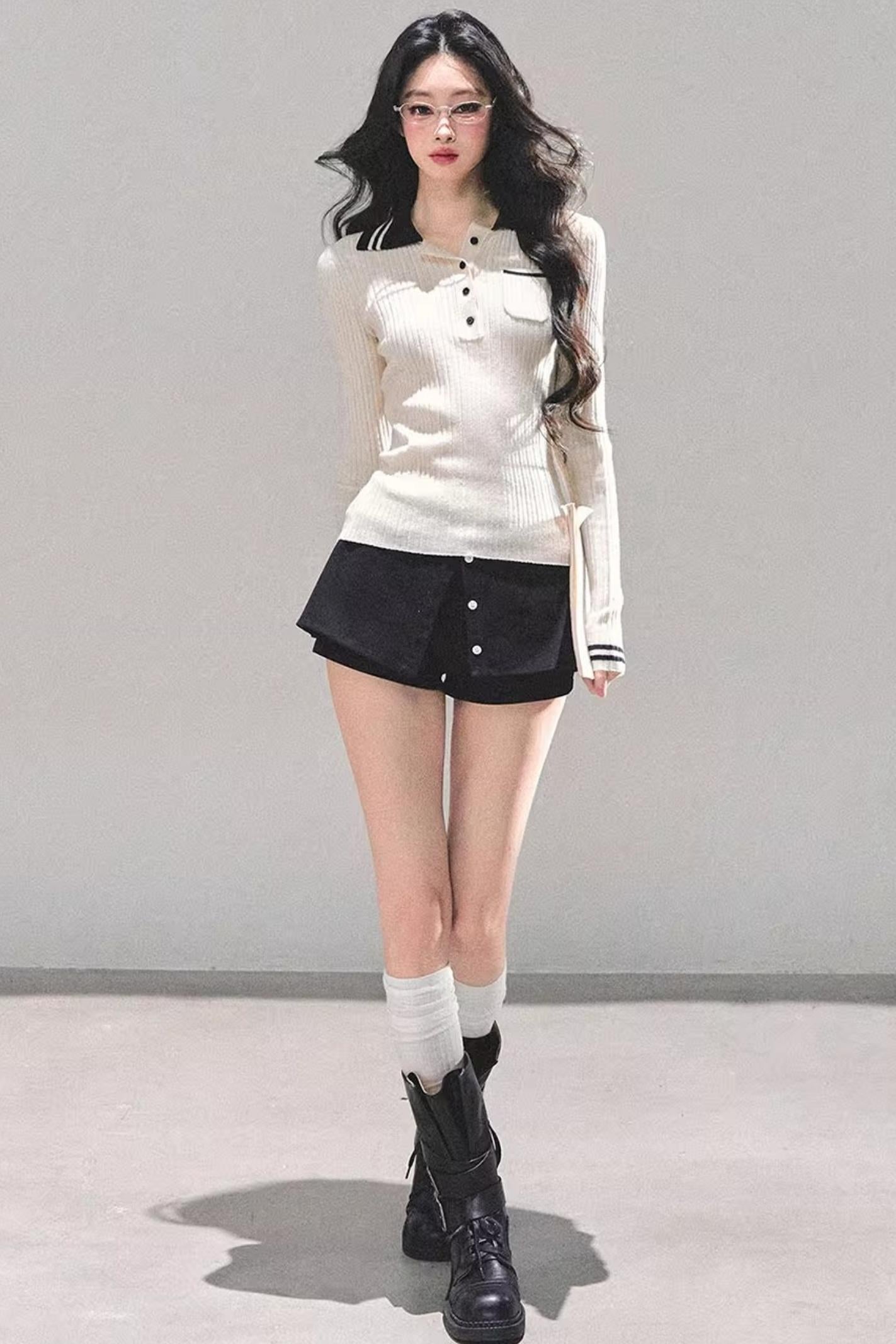 American Knit Polo Sweater