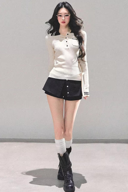 American Knit Polo Sweater