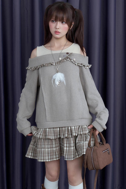 Patchwork Brown Plaid Dress