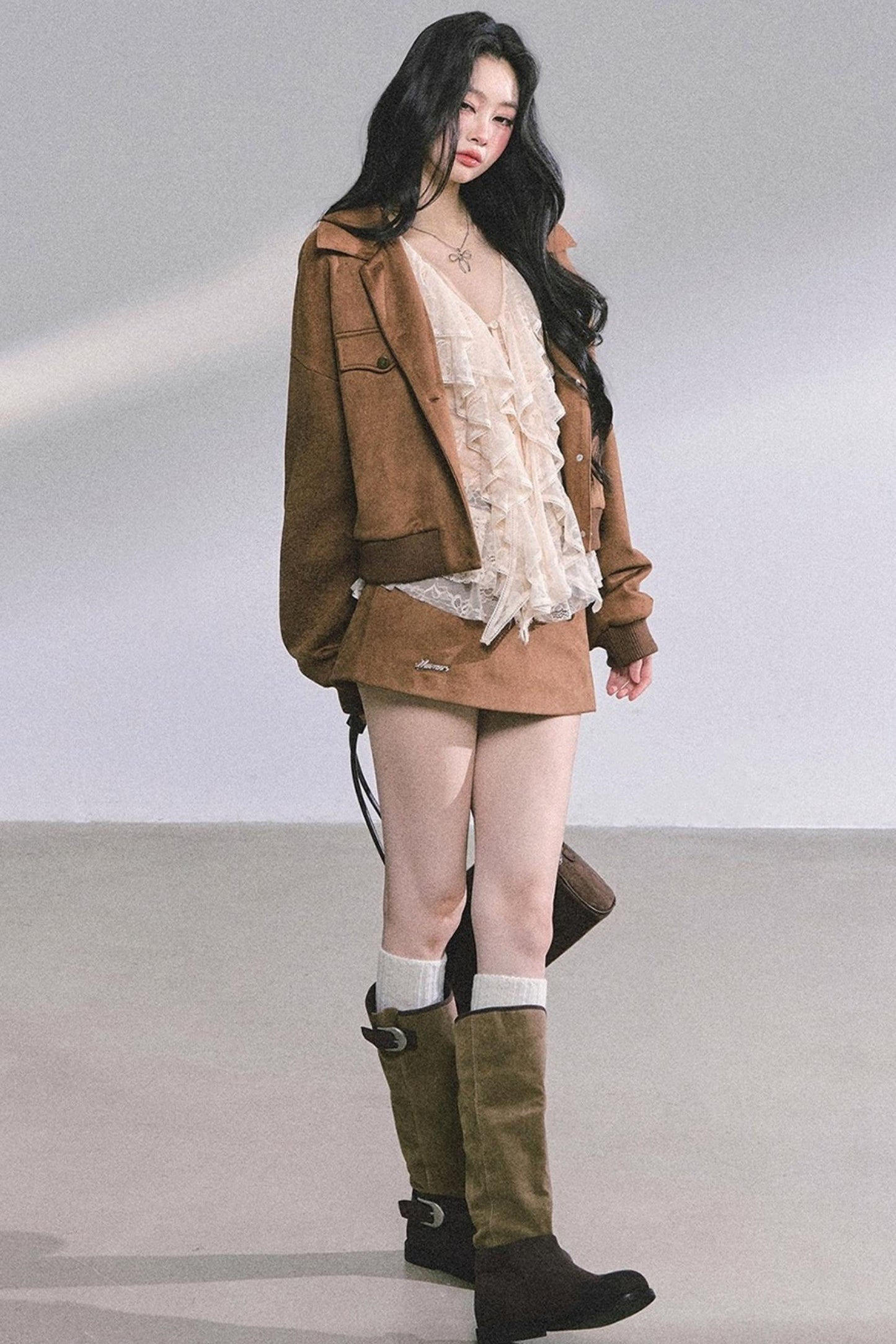 Coffee Shade Long Sleeve Top