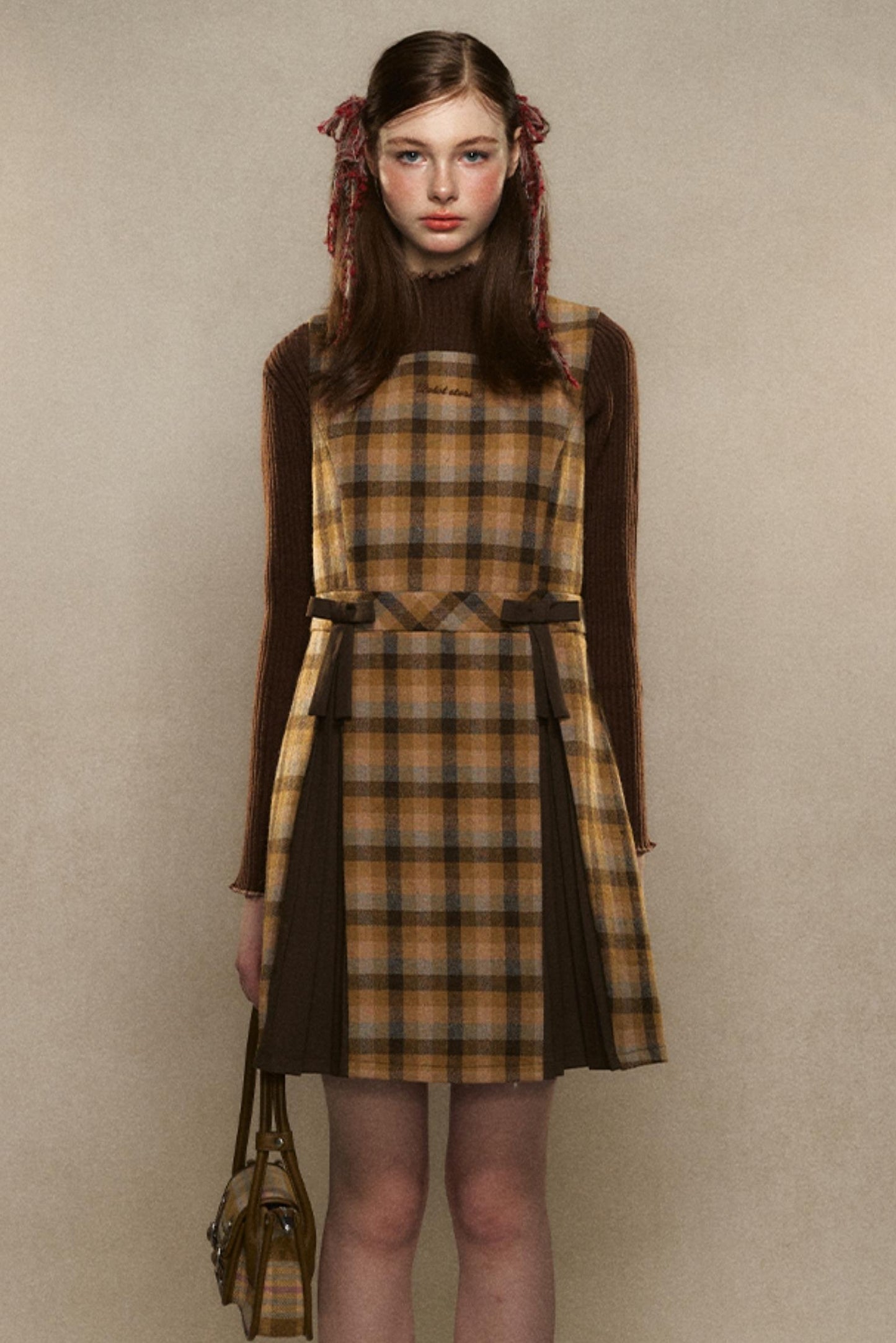 College Tweed Plaid Dress & Outer Set-Up