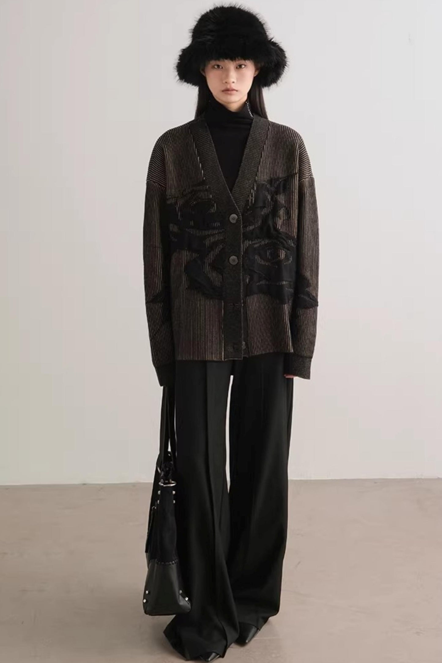 Virtual Illusion Jacquard Cardigan