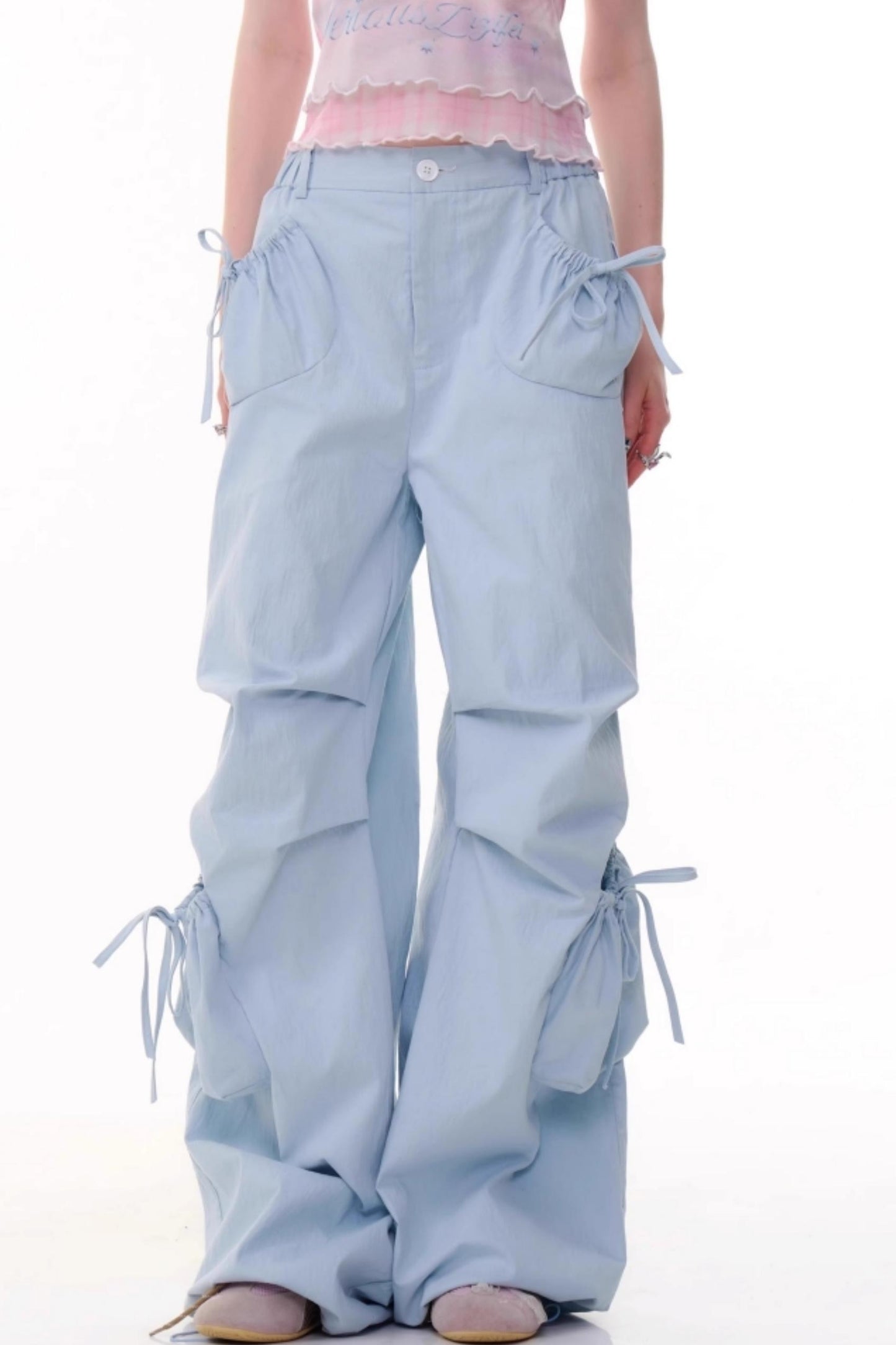 High-Waisted Wide-Leg Trousers