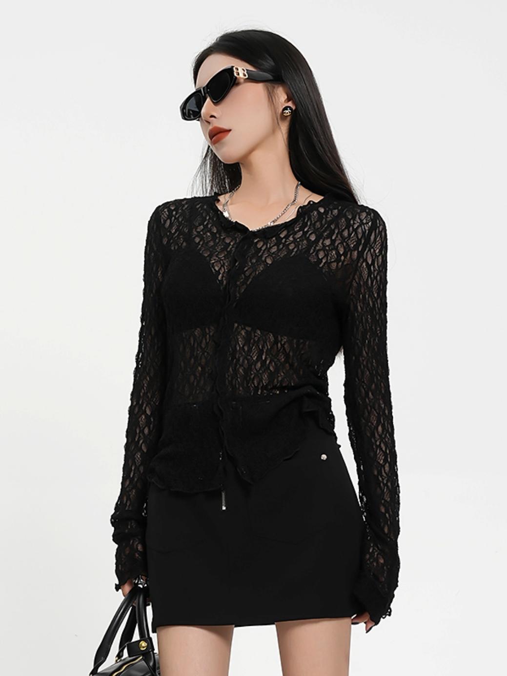 European American Style Cutout Top