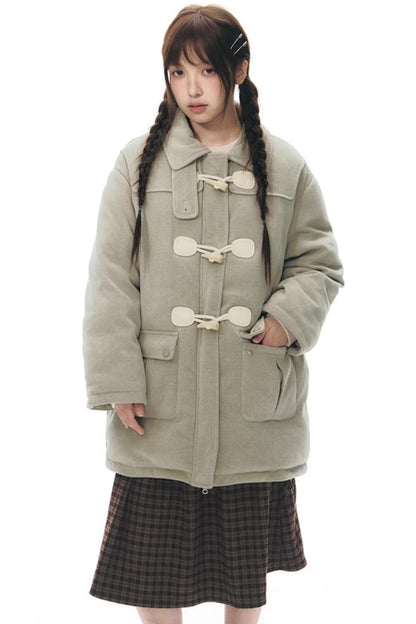 Plaid Woolen Midi Skirt