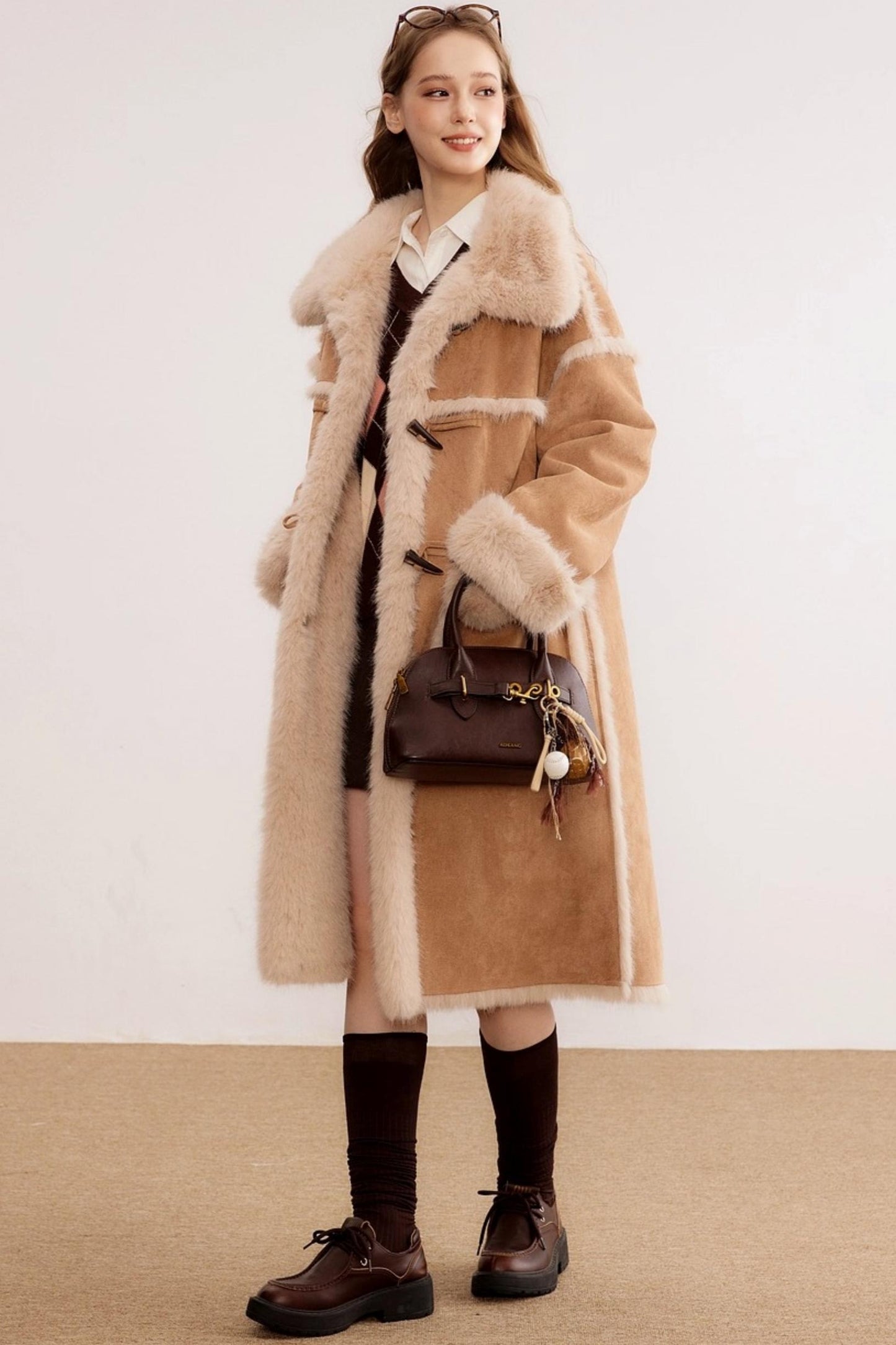 Suede Warm and Thickened Fur Coat