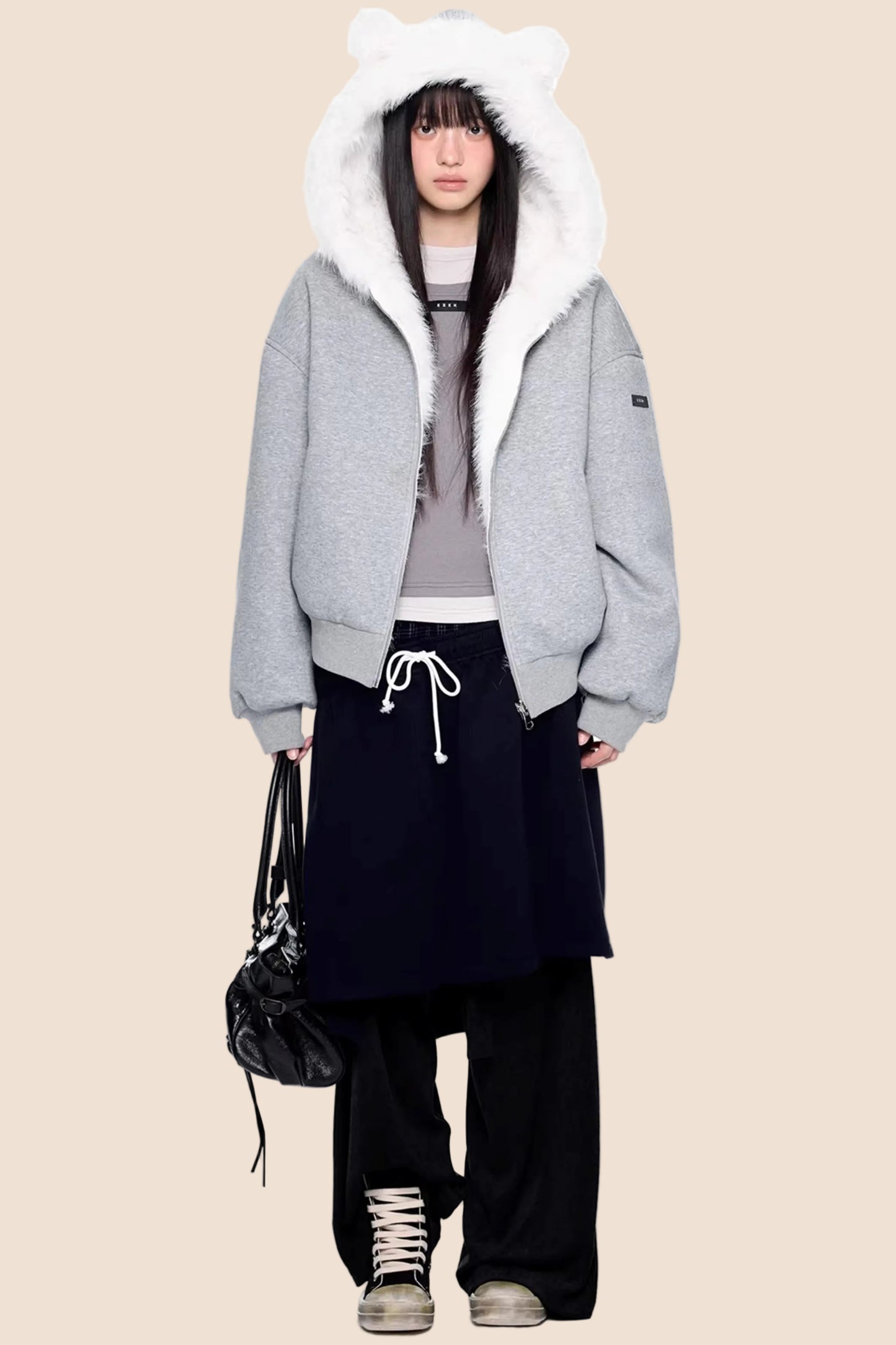 Reversible Furry Cotton Jacket