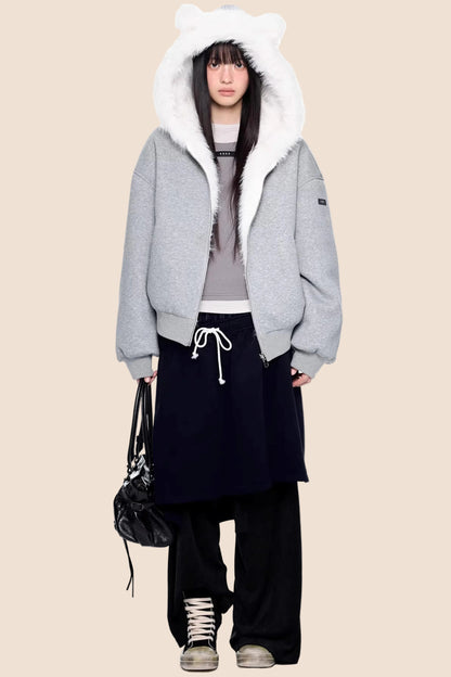 Reversible Furry Cotton Jacket