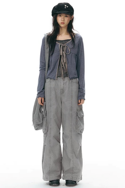 Vintage Embroidered Cargo Pants
