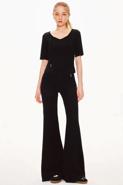 Lyocell Knit V-Neck Ensemble Set-Up