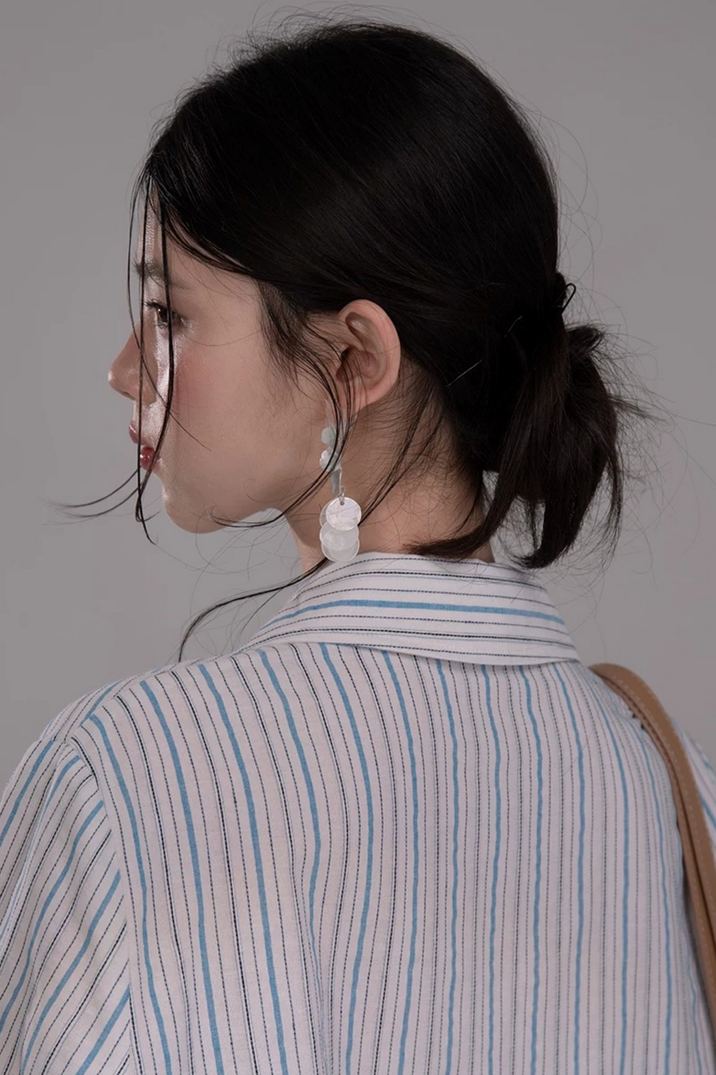 Conjunto de Camisa a Rayas Azul Soda