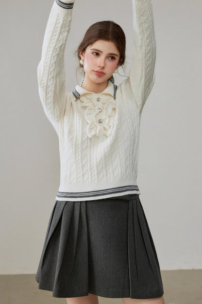 Lapel Winter Sweater