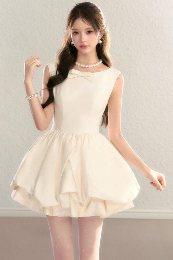 Hepburn Floral Puff Dress
