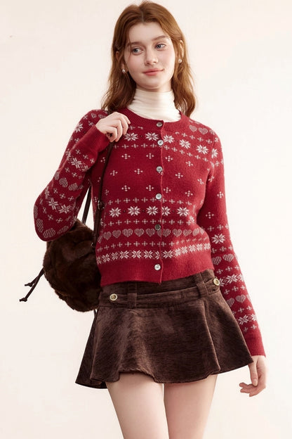 Winter Fair Isle Jacquard Cardigan