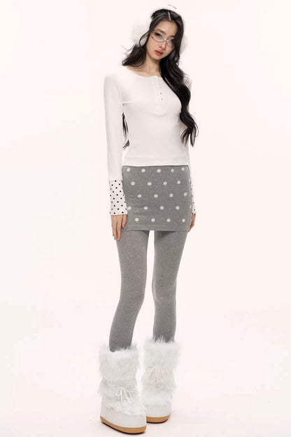 Winter Polka Dot Pants