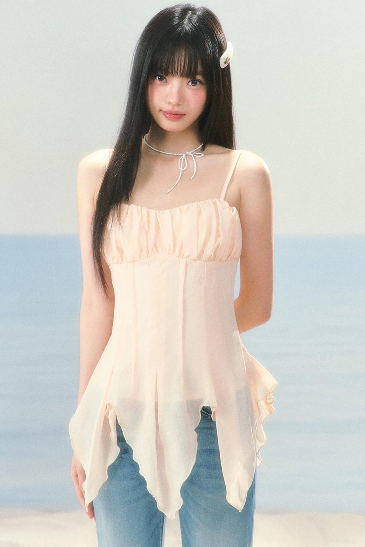 Irregular Hem Fishbone Camisole