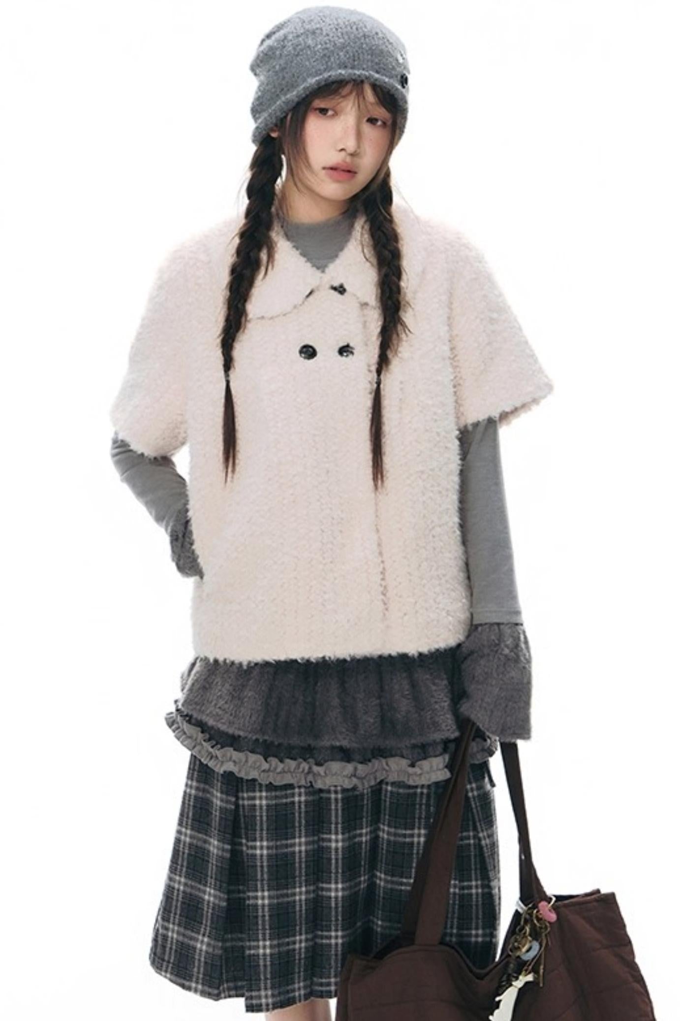 Lamb Wool Two-Piece Sweater Set-Up