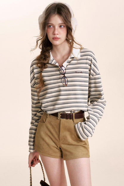 Retro Color-Blocked Polo T-Shirt