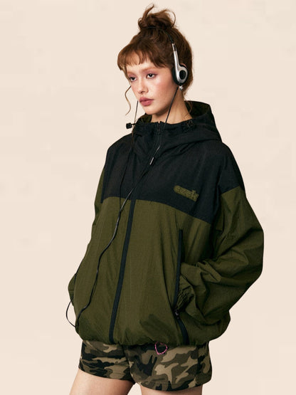 Stand-Up Collar Hooded Jacket