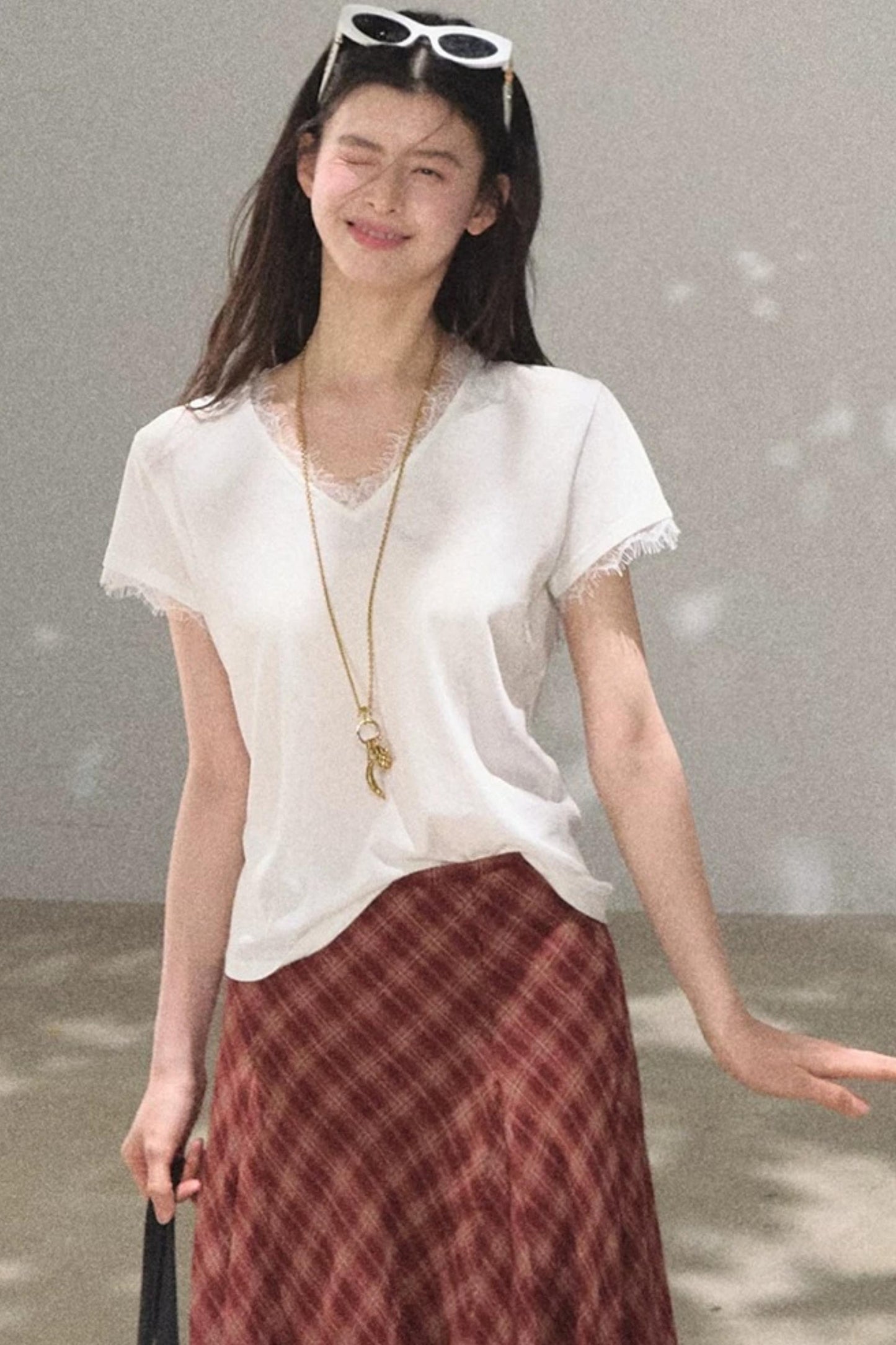 보헤미안 레이스 리넨 탑