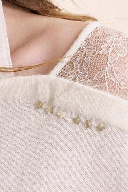 Cloudy Sequin Lace Top