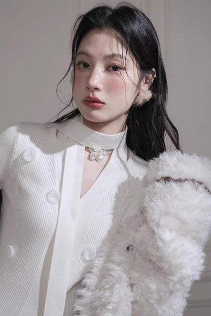 White Moonlight Knit Top