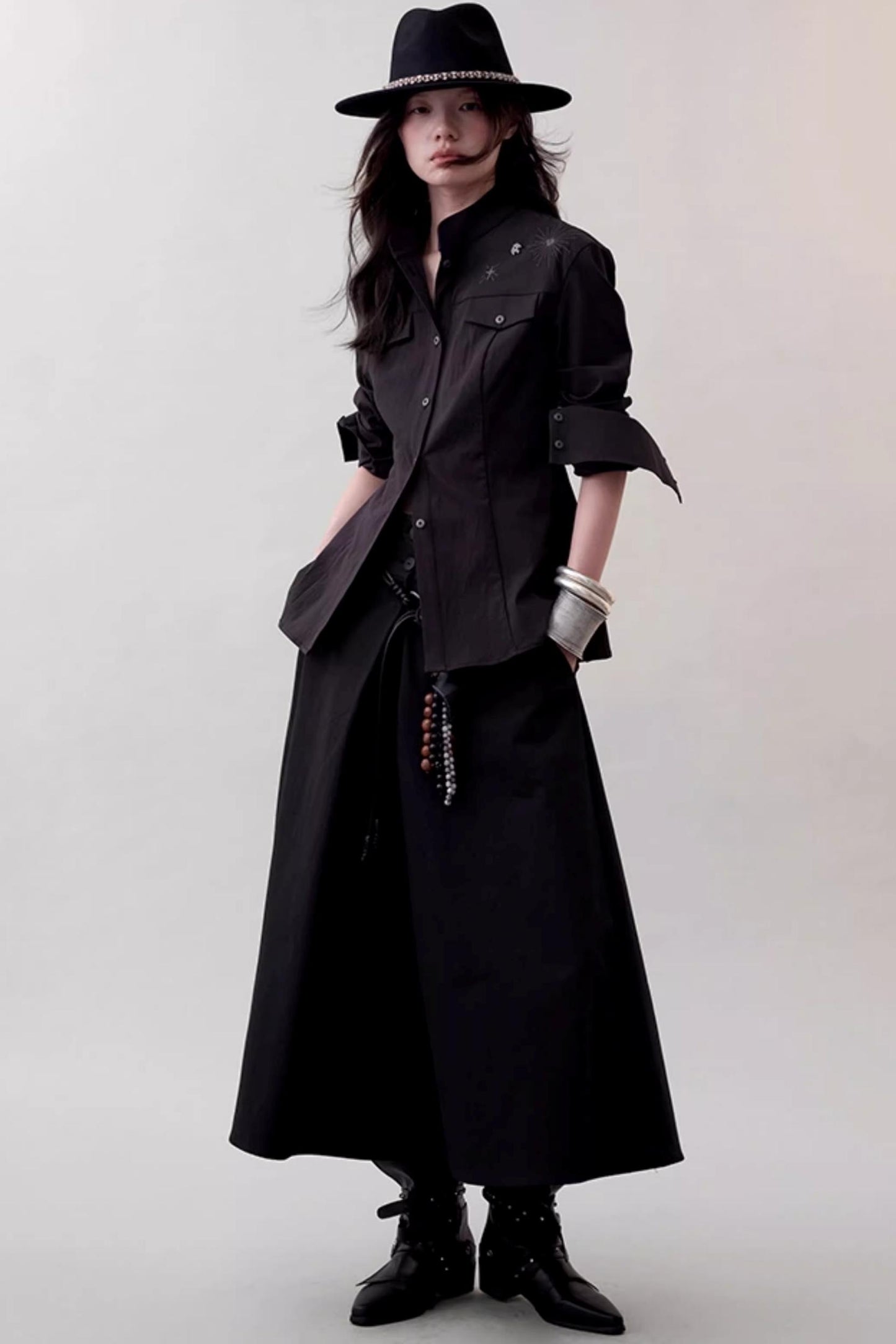 Chic Overlapping Waist Deconstructed Skirt