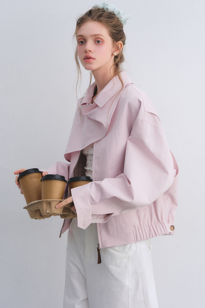 Detachable Shawl Collar Flight Jacket