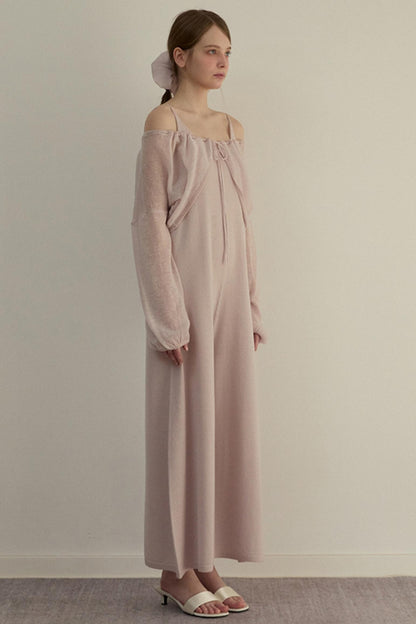 Pink Duo One-piece Pants Set-Up