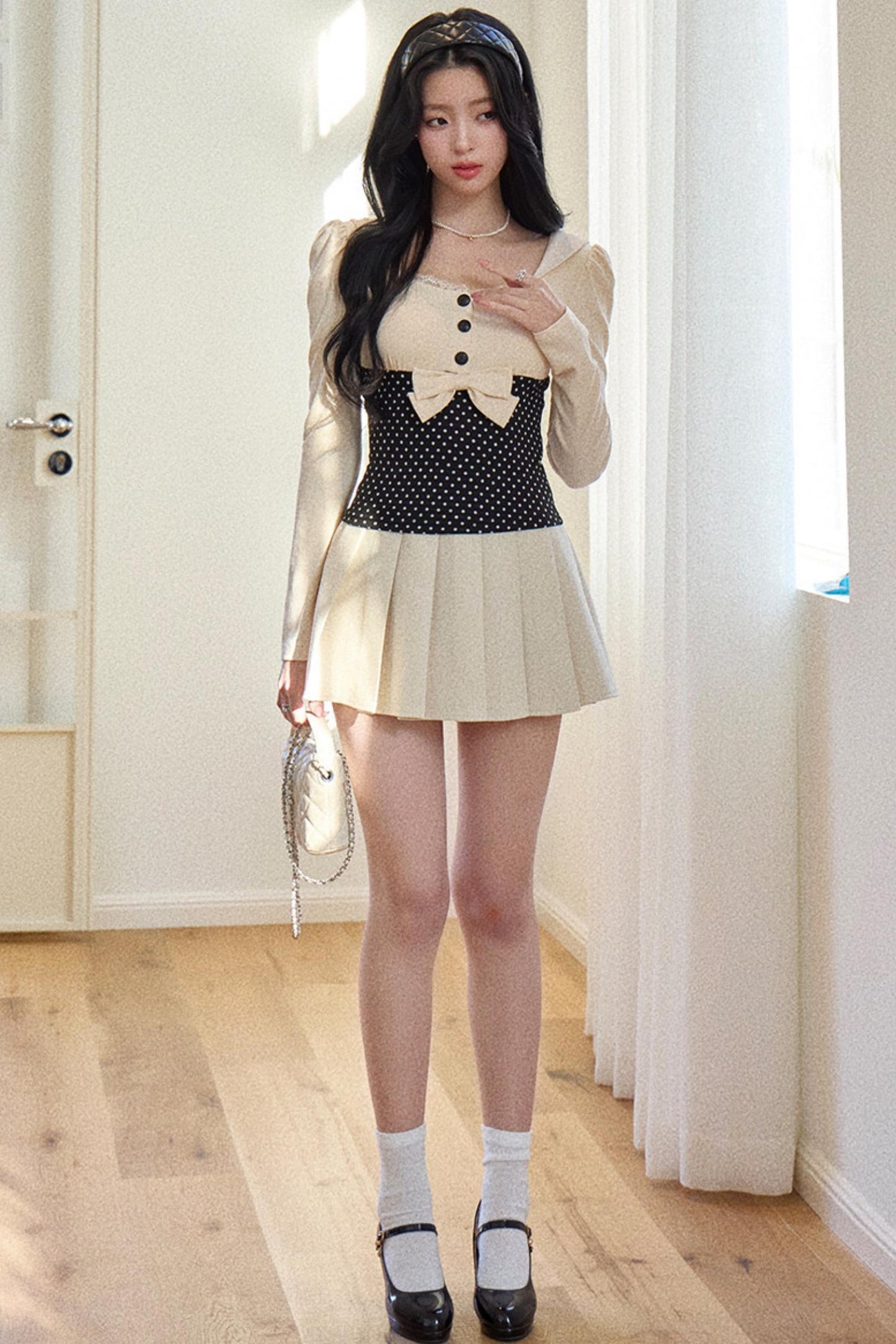 Polka Dot Bow Skirt Set-Up