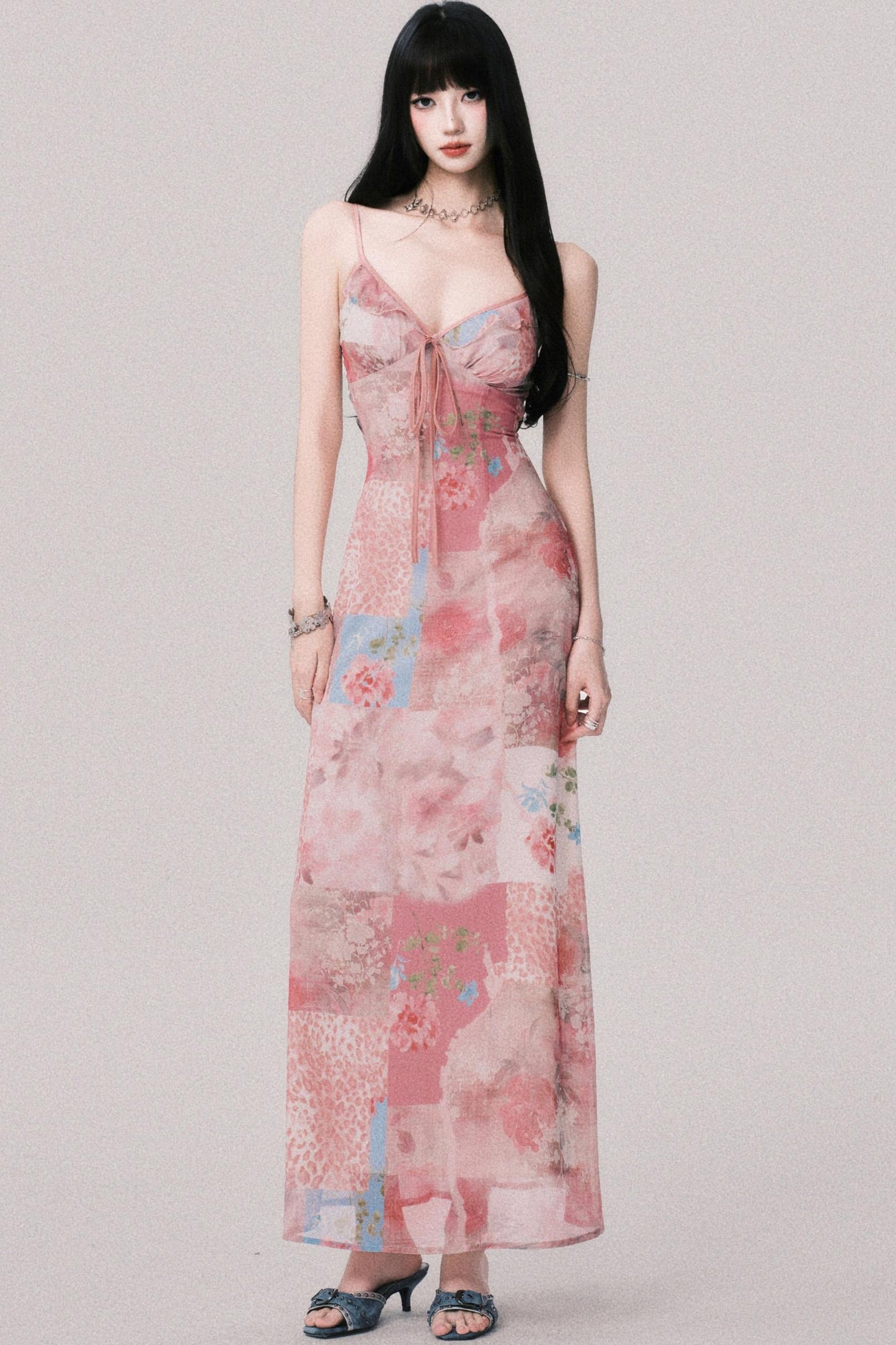 Floral Halter Beach Dress