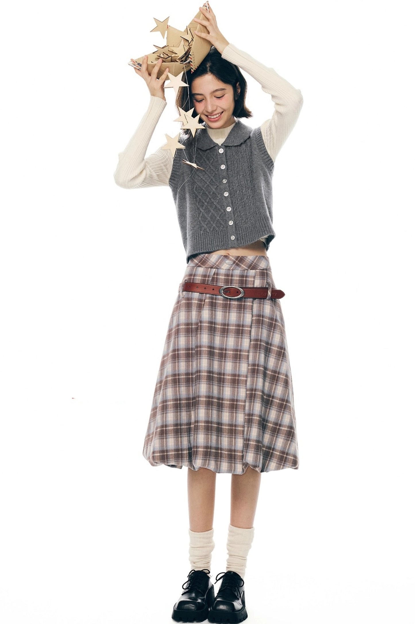 Love Color Notes Knitted Vest Jacket