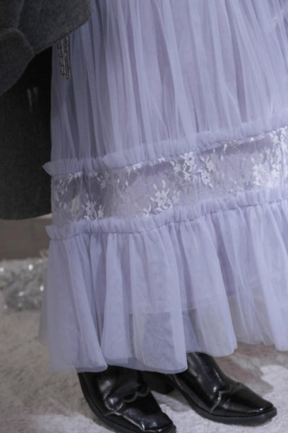 Layered Starlight Velvet Skirt