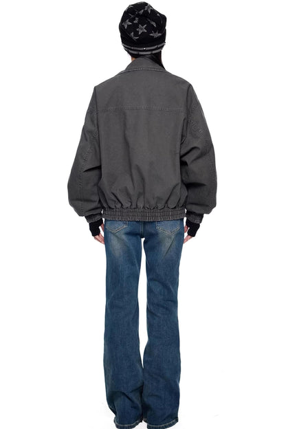 Retro gewaschene Jeansjacke