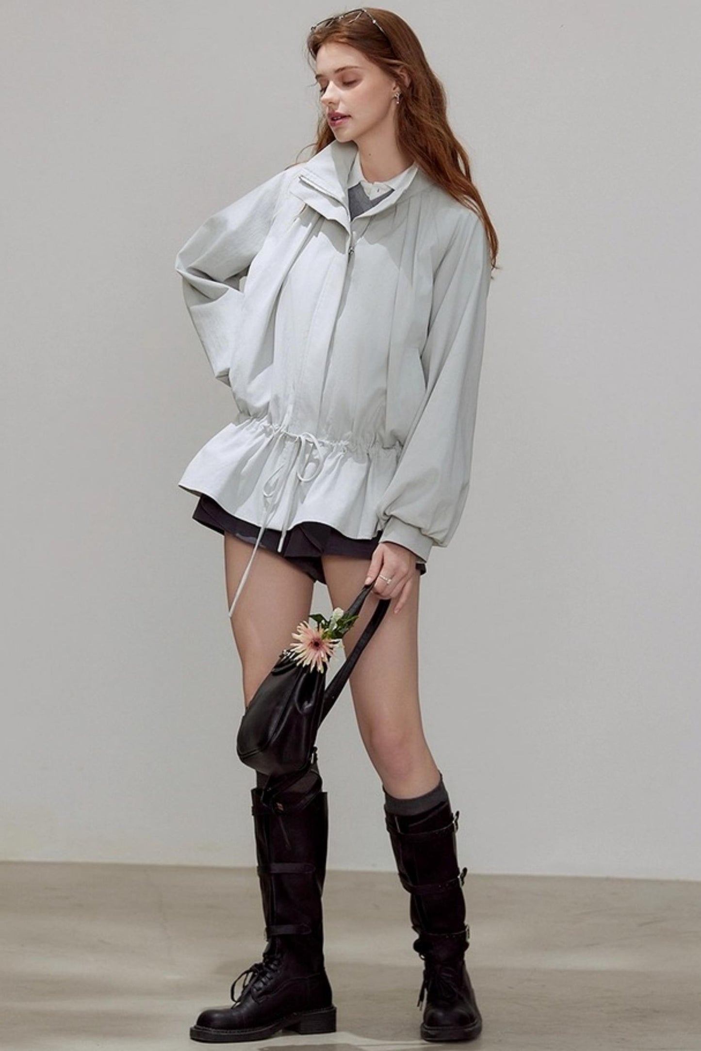 Autumn Draped Silhouette Trench Coat