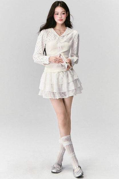 Patchwork Knit Shirt